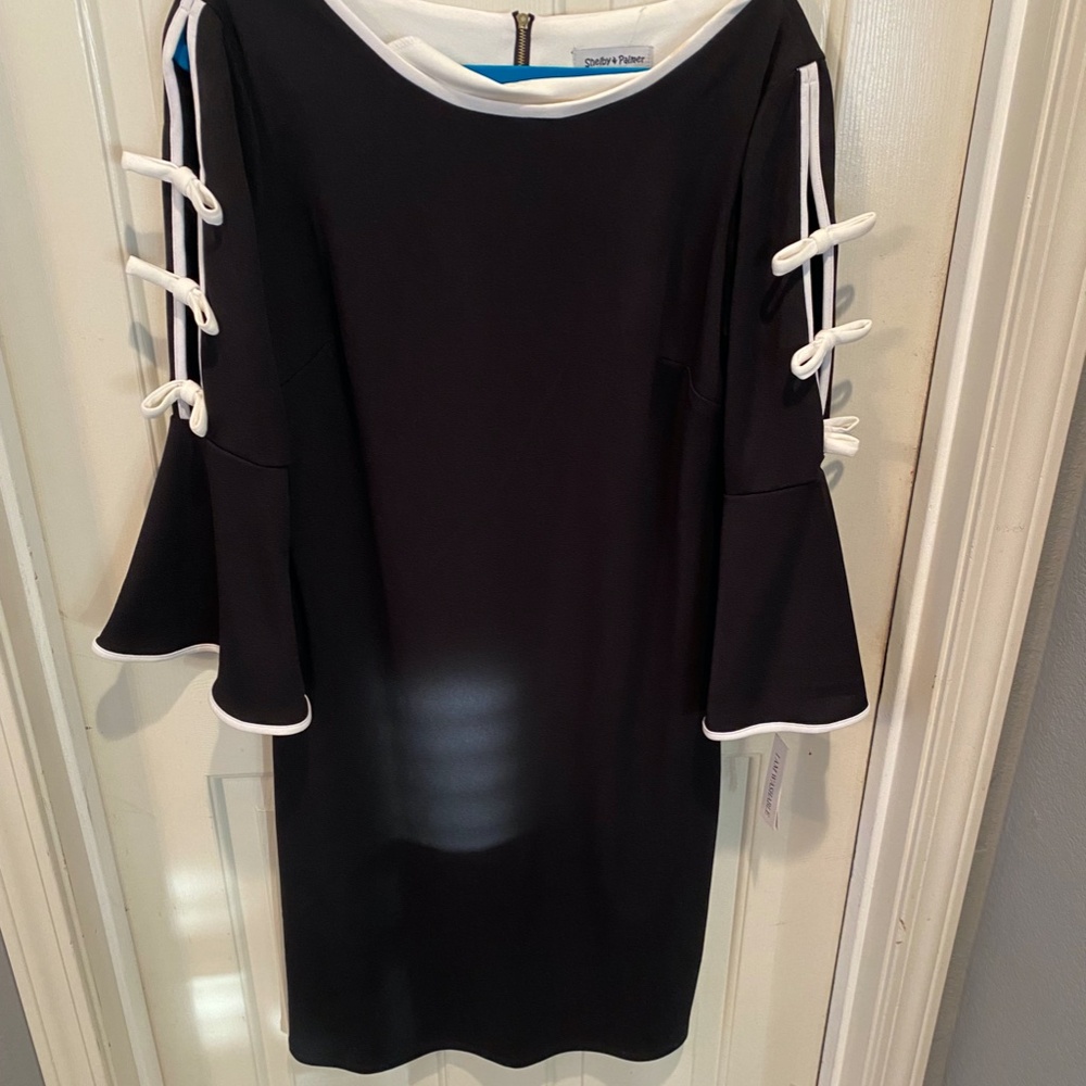 Shelby and Palmer Black and White Cocktail Dress